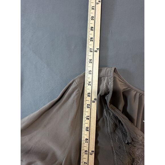 St. John’s Bay Embroidered Boho Peasant Blouse Women’s Large W/ Tassels Brown - Picture 8 of 10